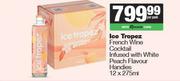 Ice Tropez French Wine Cocktail Infused With White Peach Flavour Handies-12 x 275ml