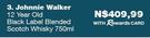 Johnnie Walker 12 Year Old Black Label Blended Scotch Whisky-750ml
