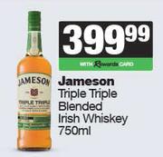 Jameson Triple Triple Blended Irish Whisky-750ml
