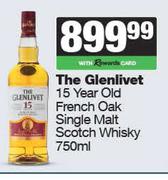 The Glenlivet 15 Year Old French Oak Single Malt Scotch Whisky-750ml