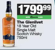 The Glenlivet 18 Year Old Single Malt Scotch Whisky-750ml