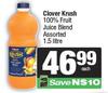 Clover Krush 100% Fruit Juice Blend Assorted-1.5L