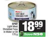 Spar Light Meat Shredded Tuna In Water Or Oil-170g