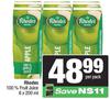 Rhodes 100% Fruit Juice 6 x 200ml-Per Pack
