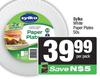 Sylko White Paper Plates-50 Per Pack