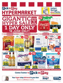Pick n Pay Hypermarket Gauteng, North West & Free State : Gigantic Hyper Sale (16 June 2026 Only!)