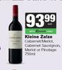 Kleine Zalze Cabernet/Merlot, Cabernet Sauvignon, Merlot Or Pinotage-750ml Each