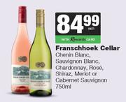 Franschhoek Cellar Chenin/Sauvignon Blanc, Chardonnay, Rose, Shiraz,Merlot Or Cab Sauvignon-750ml EA