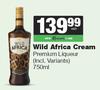 Wild Africa Cream Premium Liqueur (Incl Variants)-750ml