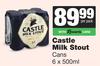 Castle Milk Stout Cans-6 x 500ml Per Pack