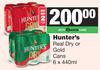 Hunter's Real Dry Or Gold Cans-For 2 x 6 x 440ml