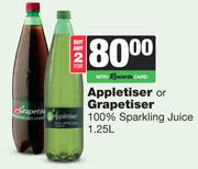 Appletiser  Or Grapetiser 100% Sparkling Juice-For Any 2x 1.25Ltr