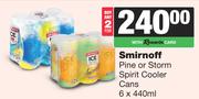 Smirnoff Pine Or Storm Spirit Cooler Cans-For Any 2 x 6 x 440ml