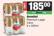Amstel Premium Lager Cans-For 2 x 6 x 500ml