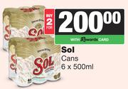 Sol Cans-For 2 x 6 x 500ml