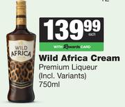 Wild Africa Cream Premium Liqueur (Incl Variants)-750ml