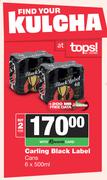 Carling Black Label Cans-For 2 x 6 x 500ml