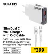 Supa Fly Slim Dual C Wall Charger With C-C Cable 8500449959
