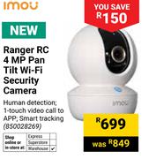 Imou Ranger RC 4MP Pan Tilt WiFi Security Camera 850028269
