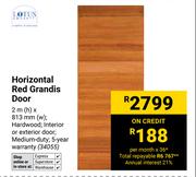 Lotus Horizontal Red Grandis Door 34055