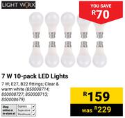 Lightworx 7W 10 Pack LED Lights 850008714,850008727,850008713,850008679