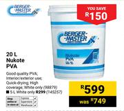 Berger Master Nukote PVA (White Only) 98879-20Ltr