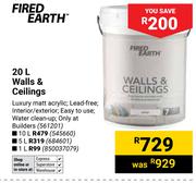 Fired Earth Walls & Ceilings 561201-20Ltr