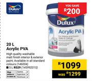 Dulux Acrylic PVA 146004-20Ltr