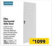 Winsters Elba Horizontal Stile Door Excl Handles (White) 2.032m (h) X 813mm(w) 850006301
