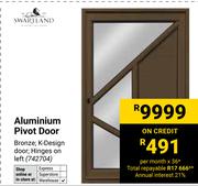 Swartland Aluminium K Design Pivot Door (Bronze) 742704