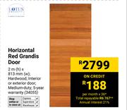Lotus Horizontal Red Grandis Door 2m(h) X 813mm(w) 34055
