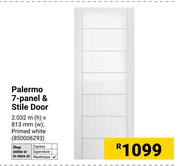 Palermo 7 Panel & Stile Door (White) 2.032m (h) X 813mm(w) 850006293