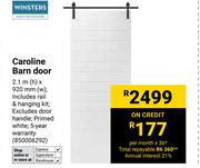 Winsters Caroline Barn Door 2.1m(h) X 920mm(w) 850006292
