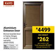 Kayo Aluminium Entrance Door 850010320