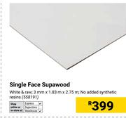 Single Face Supawood 3mm x 1.83m x 2.75m 558191