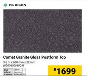 PG Bison Comet Granite Gloss Postform Top 3.6m X 600mm X 22mm 850045064005