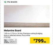 PG Bison Melamine Board 1.83m X 2.75m X 16mm 772793-Each