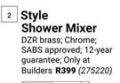 Builders Style Shower Mixer 275220