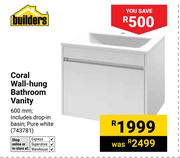 Builders Coral Wall Hung Bathroom Vanity 743781