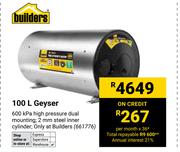 Builders 100Ltr Geyser 661776