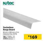 Nutec Socketless Barge Board 80mm x 200mm x 3m 3479