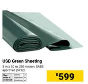 USB Green Sheeting 3m x 30m (250 Micron) 5192