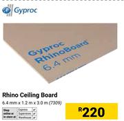 Gyproc Rhino Ceiling Board 6.4mm x 1.2m x 3.0m 7309