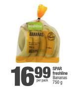 Spar Freshline Bananas-750g Per Pack