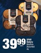 Spar Bakery Muffins Assorted-4s