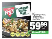 Fry's Original & Spicy Pieces,Smash Burgers SF Strips Or Sizzlers-300g-320g
