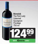 Warwick The First Lady Cabernet Sauvignon Pinotage-750ml