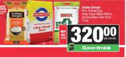 Golden Delight Rice Orange Bag,Iwisa Super Maize Meal & Snowflake Cake Flour 10Kg-For All