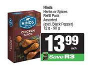 Hinds Herbs Or Spices Refill Pack Assorted-12g-90g