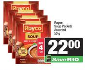 Royco Soup Packets Assorted-For 4 x 50g